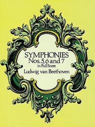 Beethoven LV Symphonies No.5 6 & 7 Full Score - Repertoire Books