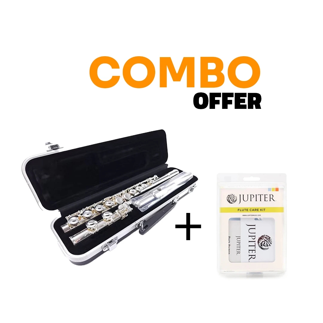 Flute Starter Combo – Jupiter JFL-700 Flute + JCM-FLK1 Care Kit