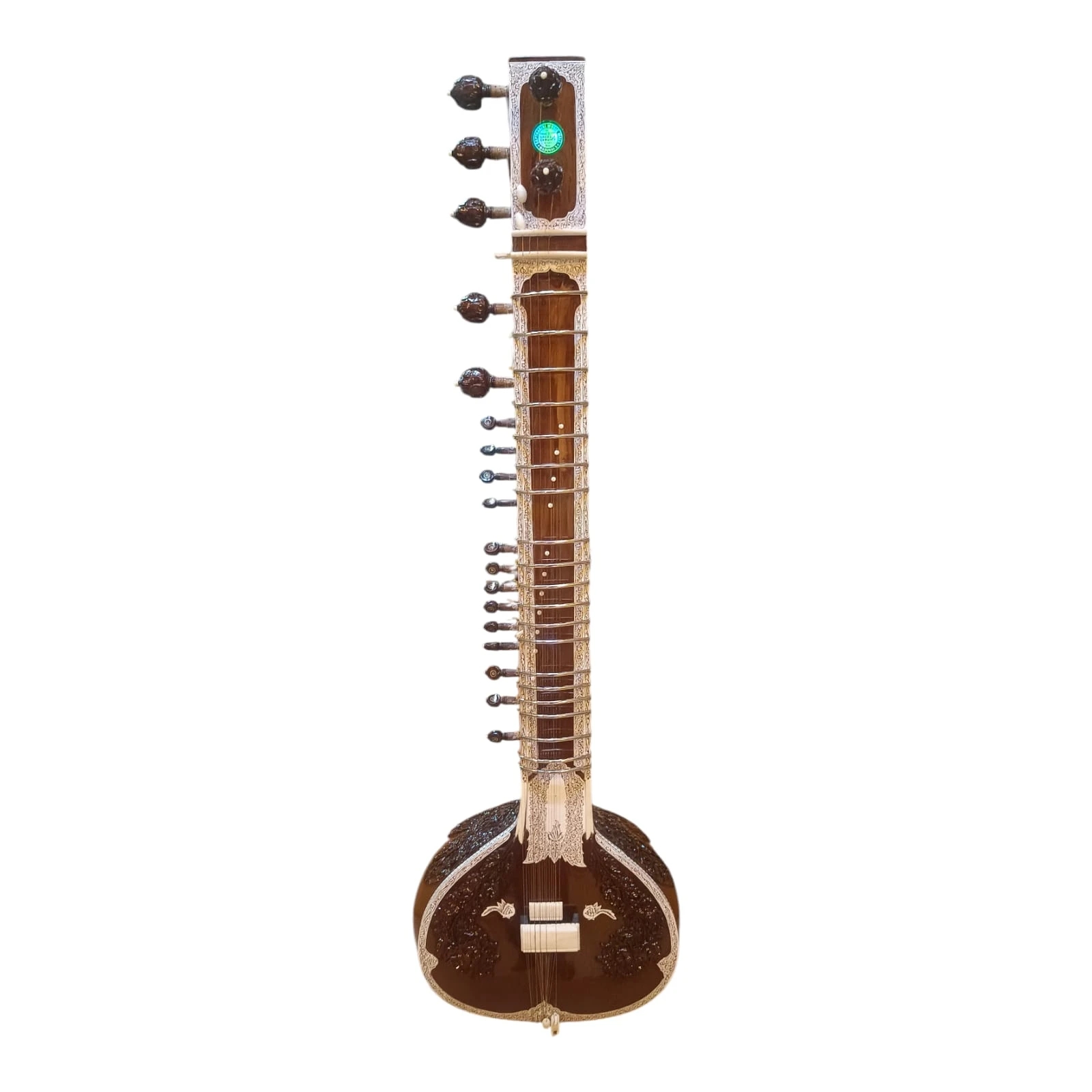 Sitar with Durable Fiber Case