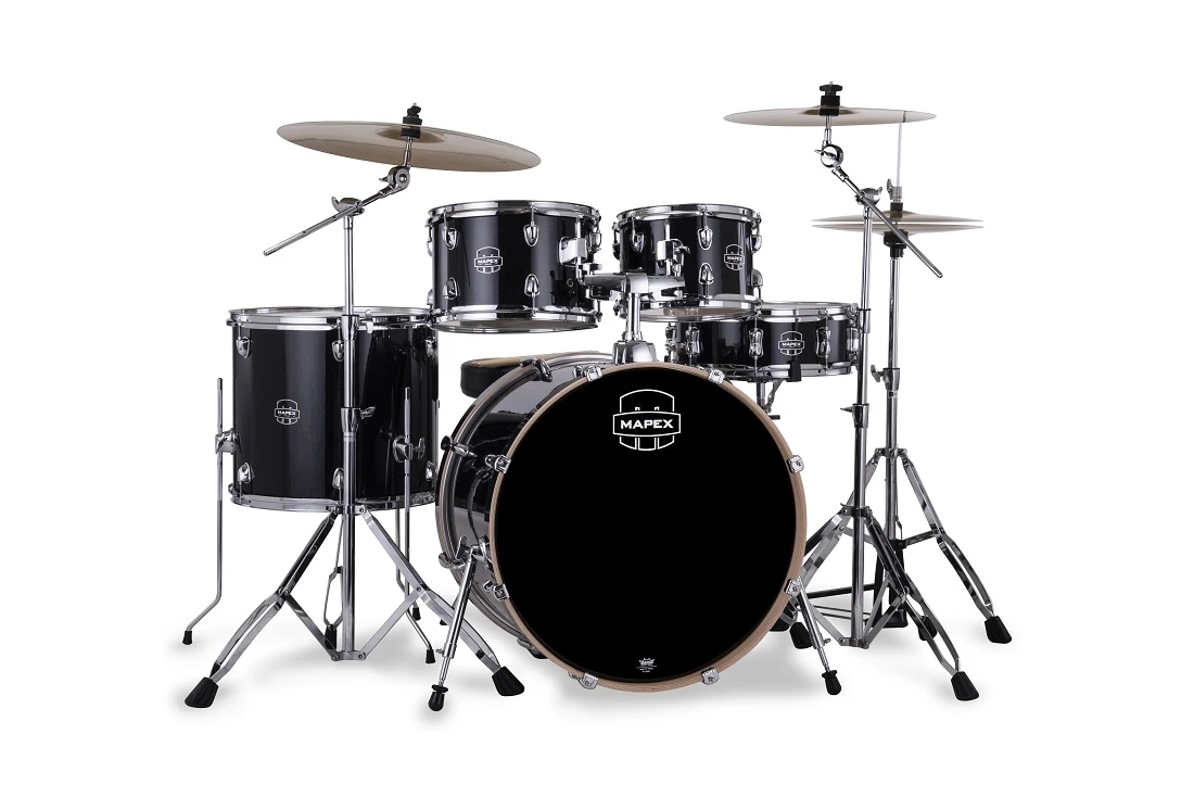 Mapex Venus VE5295FTVH 5-Piece Drum Set -  Black Galaxy Sparkle