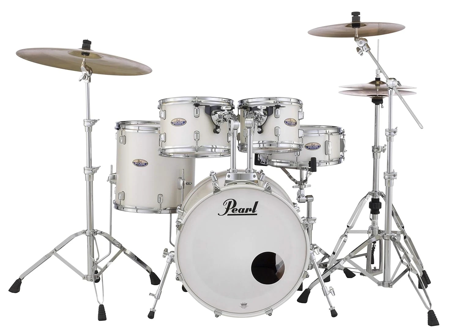 Pearl DMP925SP/C-229 Decade Maple 5-Piece Hybrid Drum Set Shell Pack - White Satin Pearl