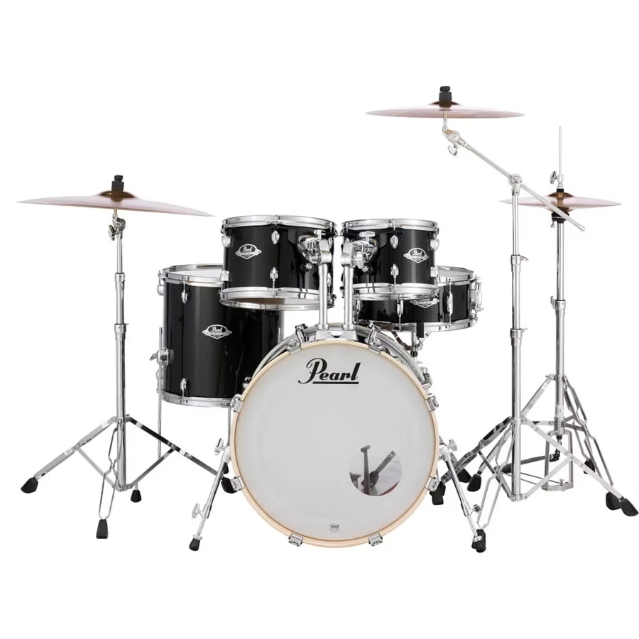 Pearl EXX725SPN/C-31 Export 5-Piece Hybrid Drum Set Shell Pack - Jet Black