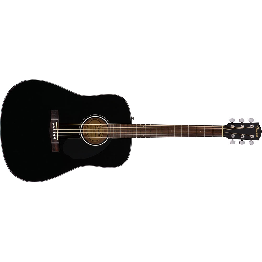 Fender 0970110006 Dreadnought Solid CD60S Black Acoustic Guitar