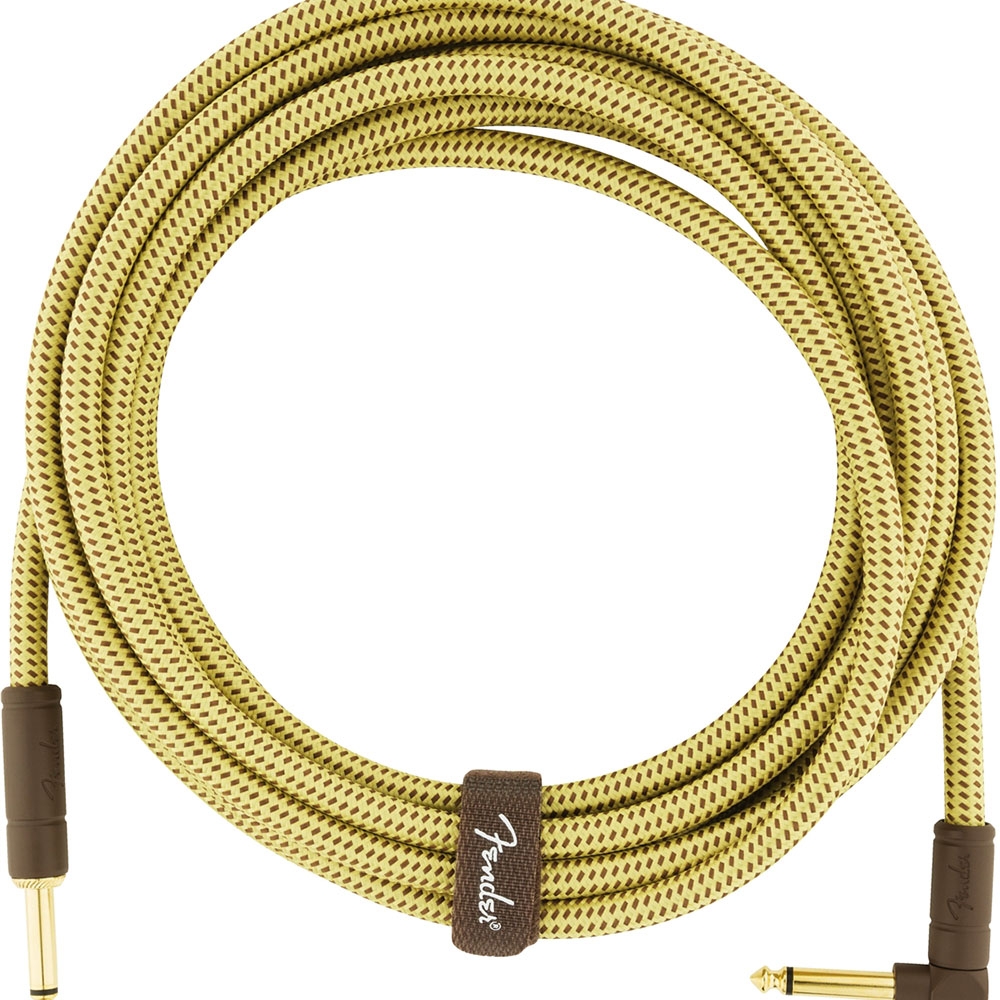 Fender 0990820086 Instrument Cable Deluxe Series Angled 15Ft Tweed
