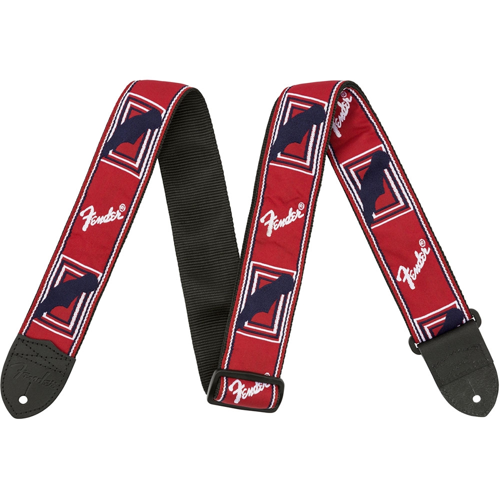 Fender 0990682000 2" Monogrammed Strap Red/White/Blue