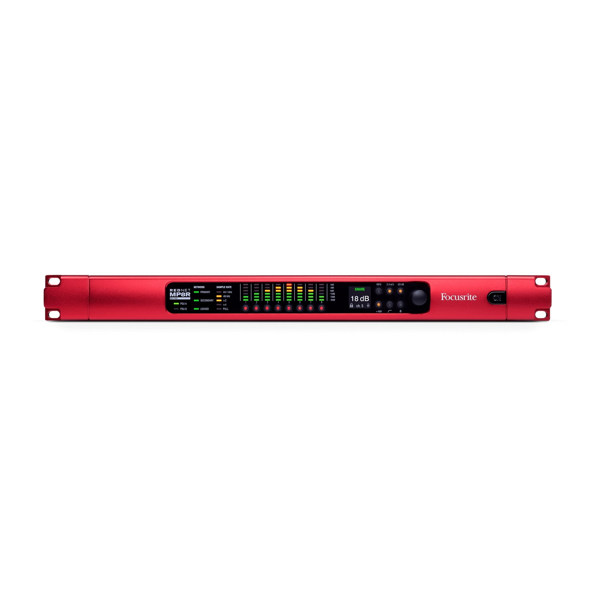 Focusrite RedNet MP8R 8 Channel Remote Controlled Microphone Preamplifier
