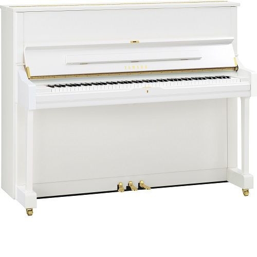 B Steiner Upright Piano JS118RID White High Polished