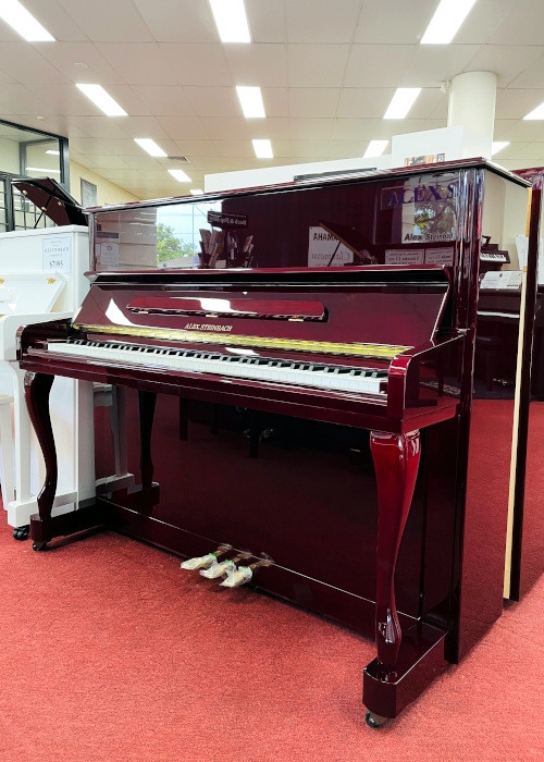 B Steiner Upright Piano JS121FD Mahogany High Polished