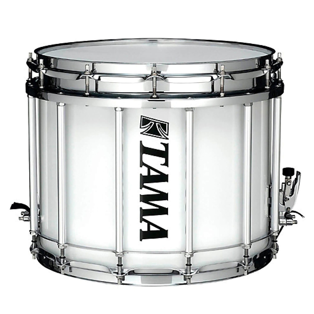 Tama R1412SK-SGW 1"x12" Marching White Snare Drum with Carrier
