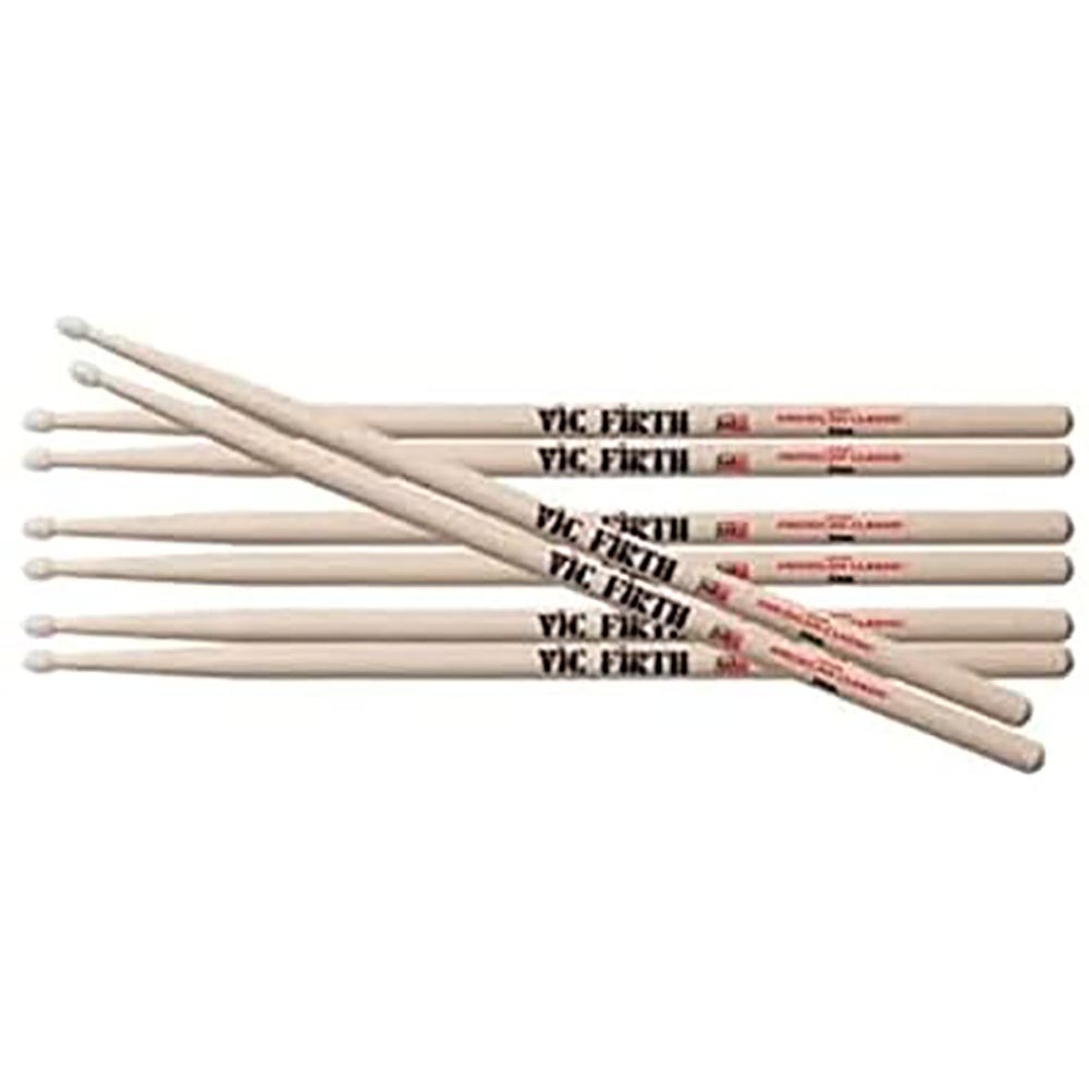 Vic Firth P7AN.3-7AN.1 Drumstick Value Pack of 4 Nylon