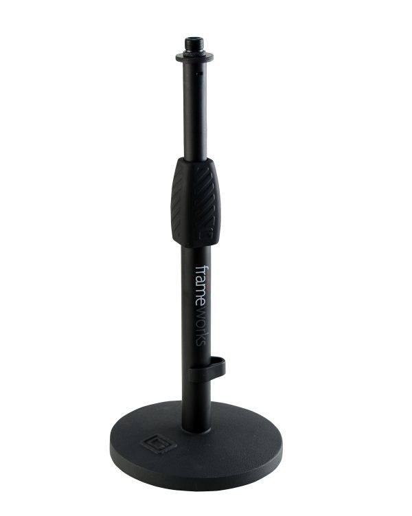 Gator Frameworks GFW-MIC-0601 Desktop Mic Stand With Round Base And Twist Clutch