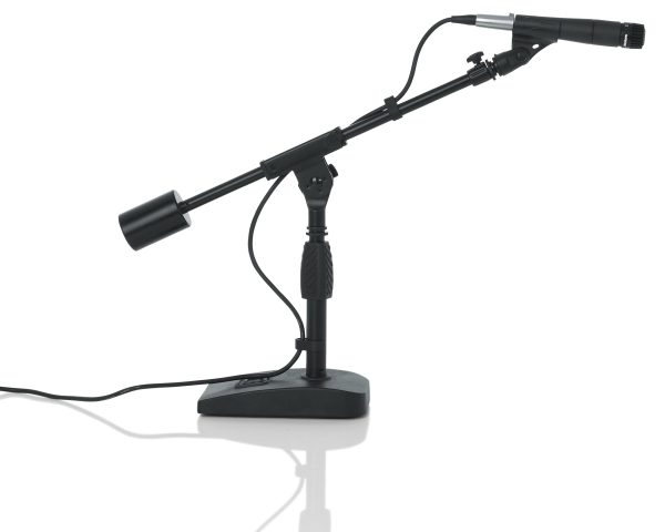 Gator Frameworks GFW-MIC-0822 Telescoping Boom Mic Stand Desktop & Bass Drum