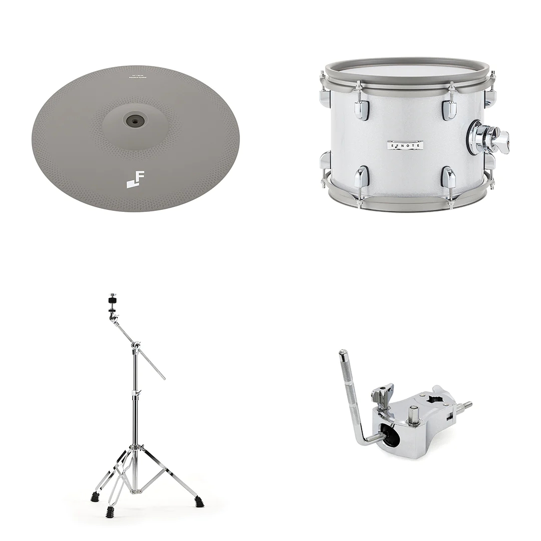 EFNOTE 5 EFD5-EXPCK1-WS expansion pack – 16” Cymbal with Stand and 11” Rack Tom with Mount