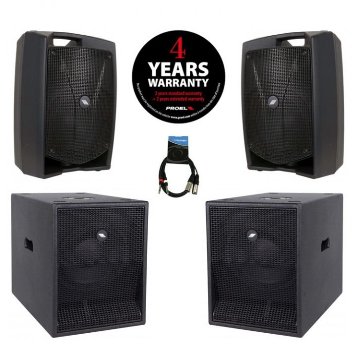 Proel V15PLUS 2Way Powered 15'' Loudspeaker Sytem