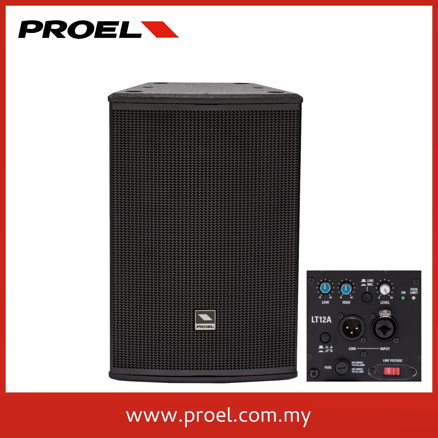 Proel LT12A Lite Series Active 2-Way 12'' Loudspeaker System
