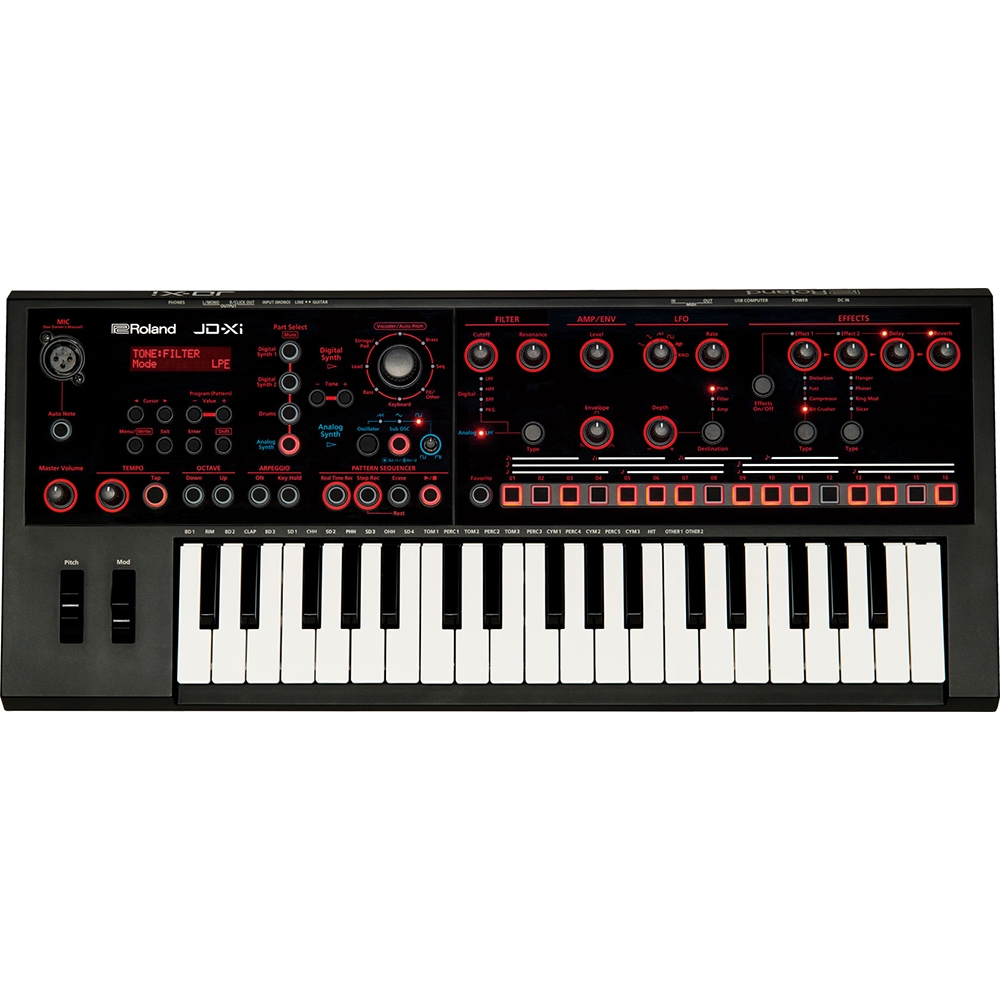 Roland JD-XI Interactive Analog and Digital Crossover Synthesizer