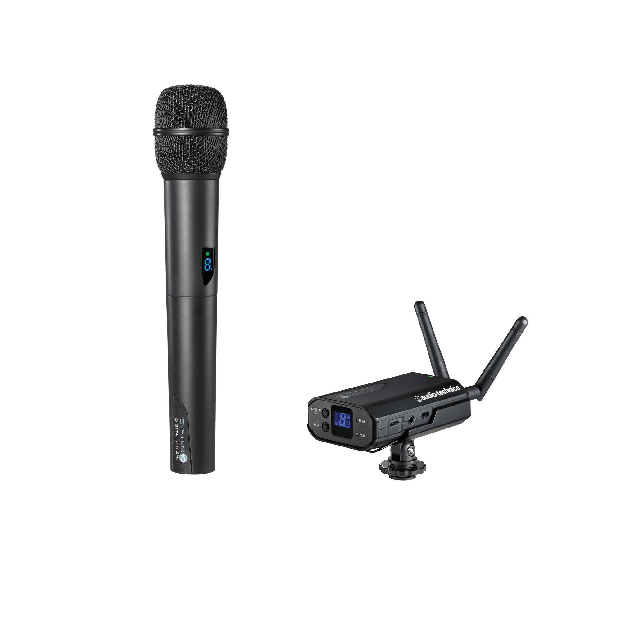 Audio Technica ATW-1702(W2) System 10 Camera-Mount Wireless Handheld Microphone System