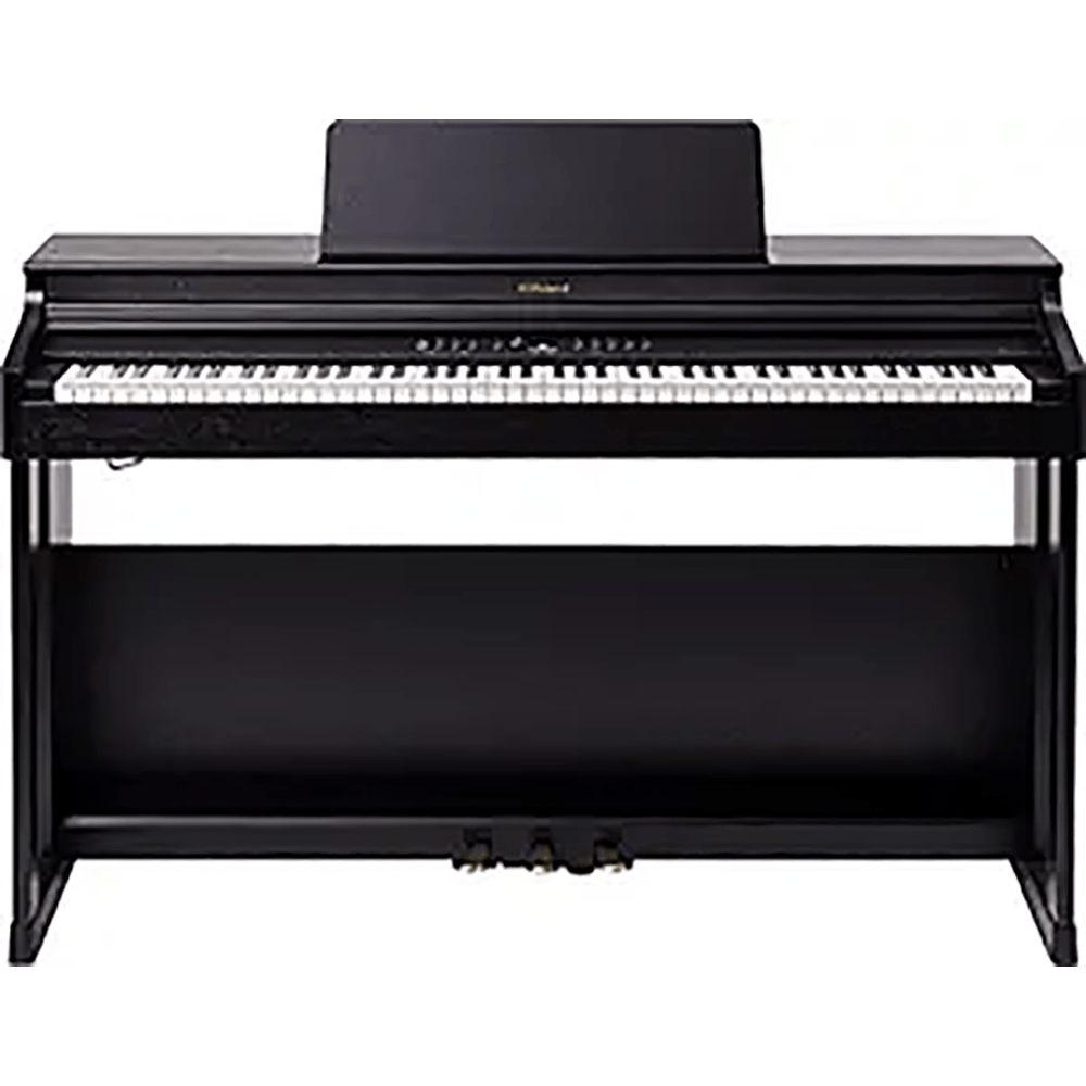 Roland RP701-CB 88-Keys PHA-4 Standard Keyboard with Escapement and Ivory Black Digital Piano