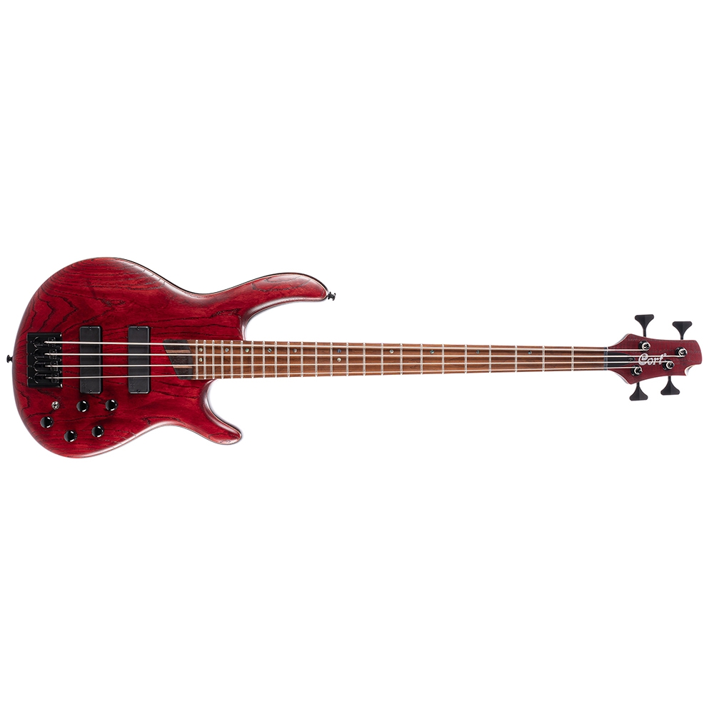 Cort B4 ELEMENT OPBR Artisan Series 4 String Open Pore Burgundy Red Electric Bass Guitar