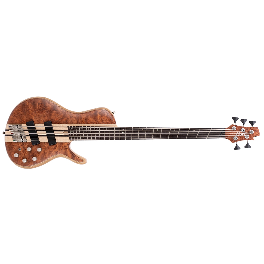 Cort A5 Beyond OPBN Artisan Series 5 String Open Pore Bubinga Natural Electric Bass Guitar