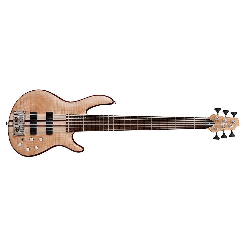 Cort A6 Plus FMMH OPN Artisan Series 6 String Open Pore Natural Electric Bass Guitar