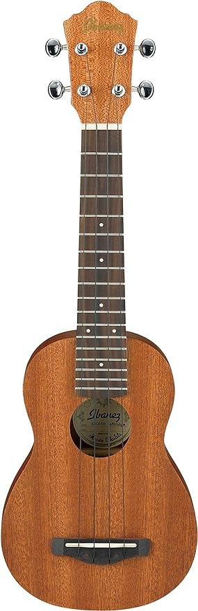 Ibanez UKS10 Acoustic Soprano with Bag Brown Ukulele