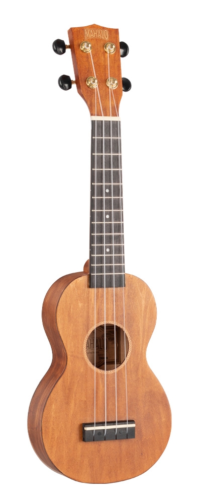 Mahalo MS1TBR Slimline Series Trans Brown Soprano Ukulele with Bag