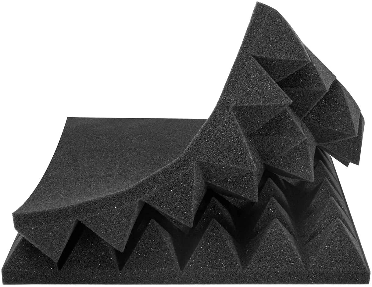 KS AUDIOSOUL Acoustic Foam Panels Studio Soundproofing 3 Pack - Black