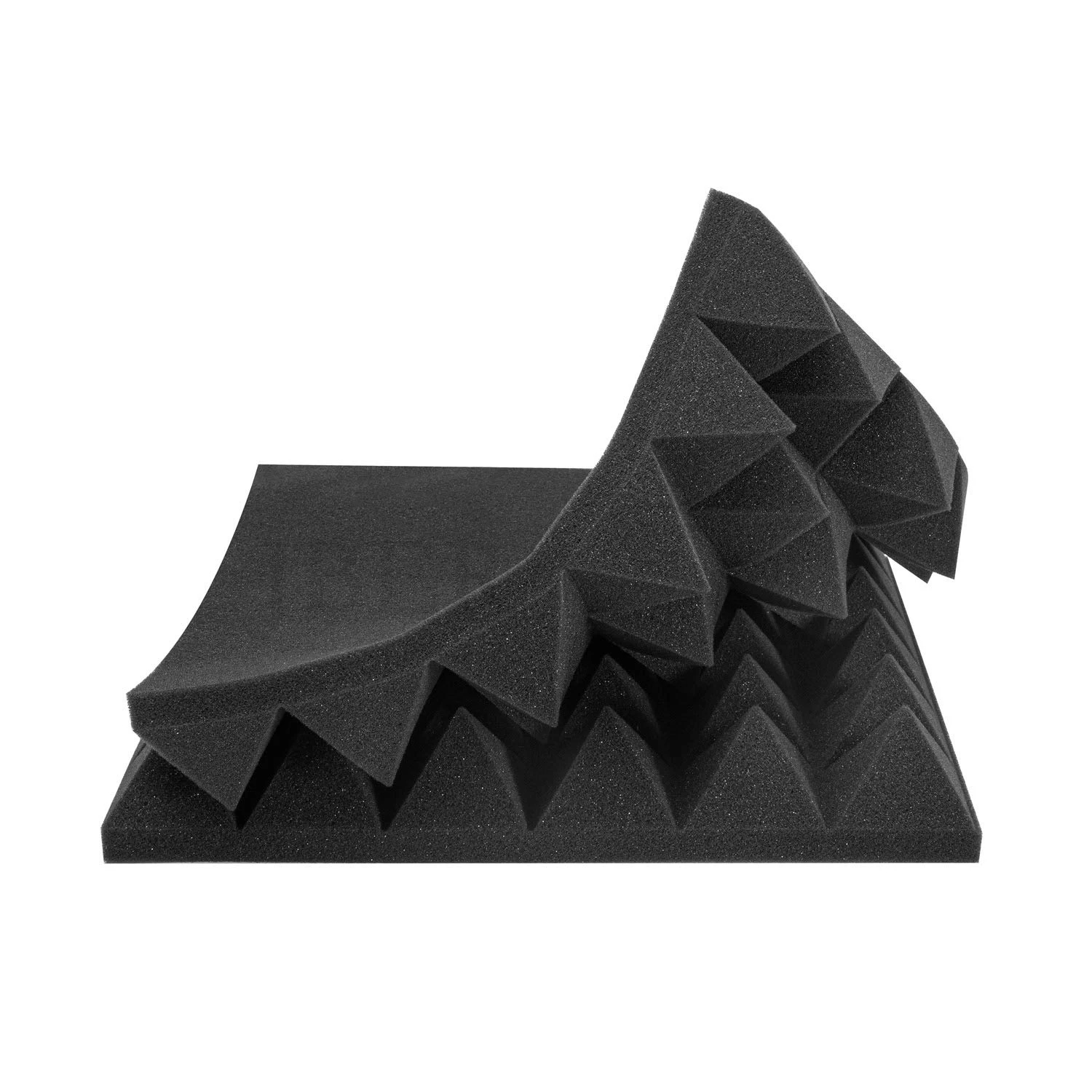 JBER 6 Pack Acoustic Sound Foam Panels - 2" x 12" x 12" Charcoal