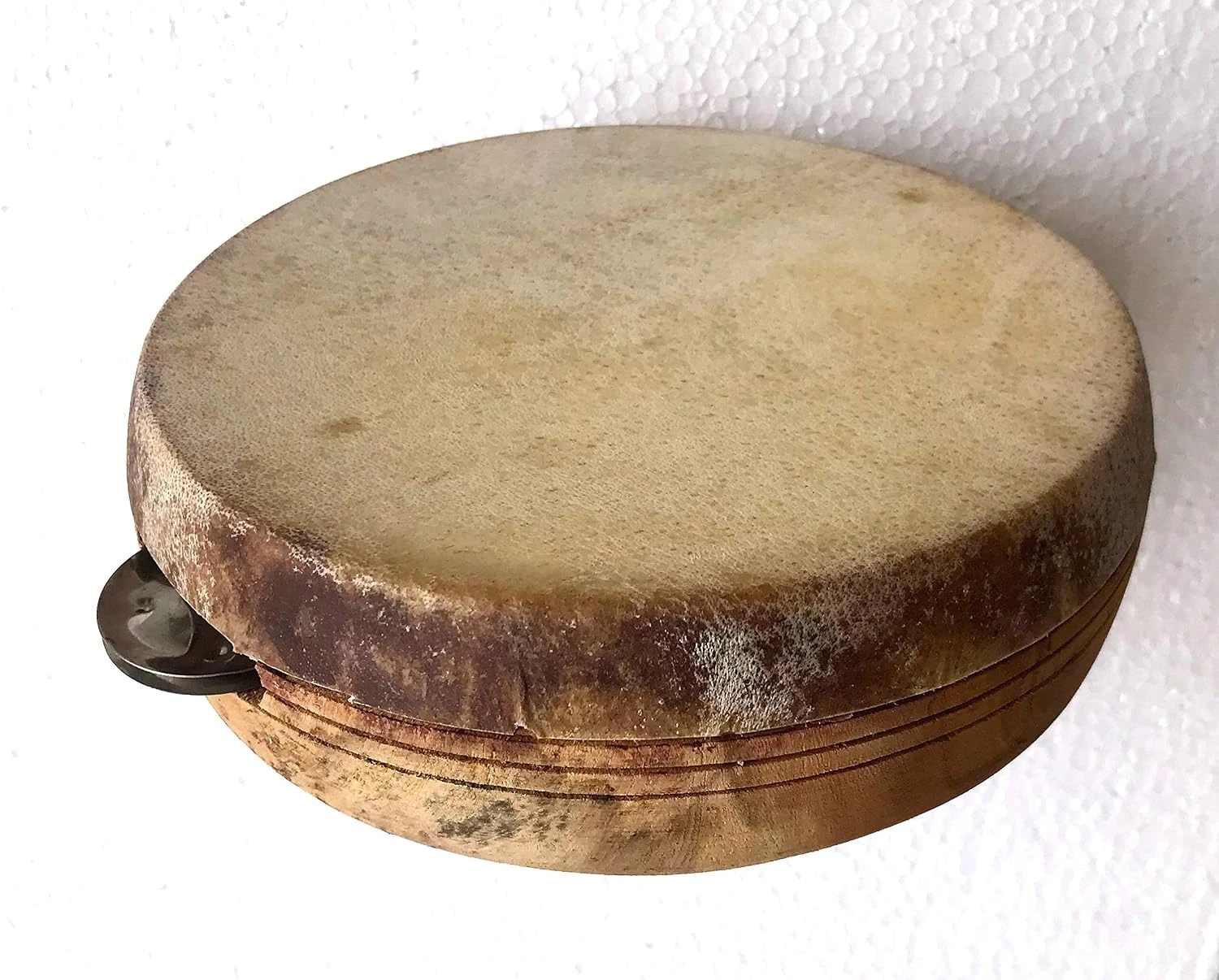 Tantu Khanjeera Hand Drum Percussion - Goat Skin Cover Wooden Khamak