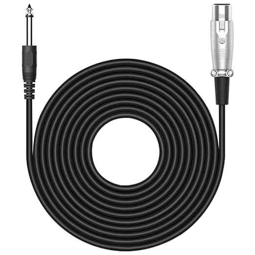 Audio Array AC-3XL 6.35mm Male to XLR Female Microphone Cable - Black (3m / 10ft)