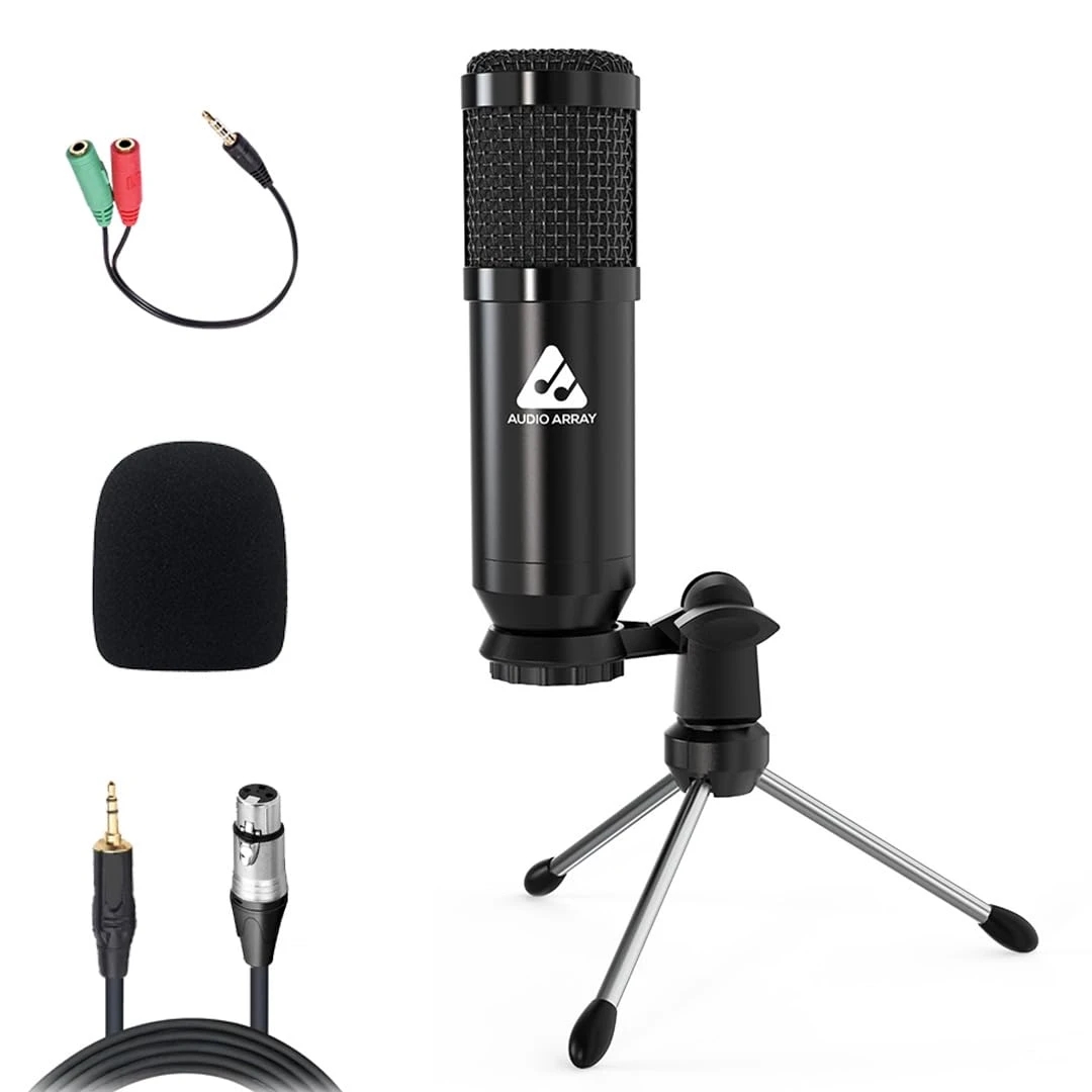 Audio Array AM-C39 XLR to 3.5mm Condenser Desktop Microphone Kit