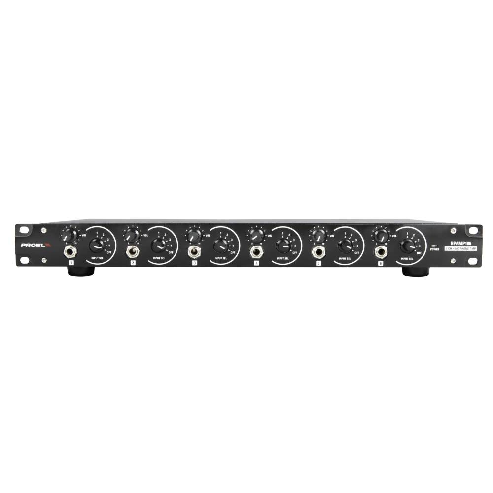 Proel HPAMP106 6 Independent High Power Headphone Amplifier