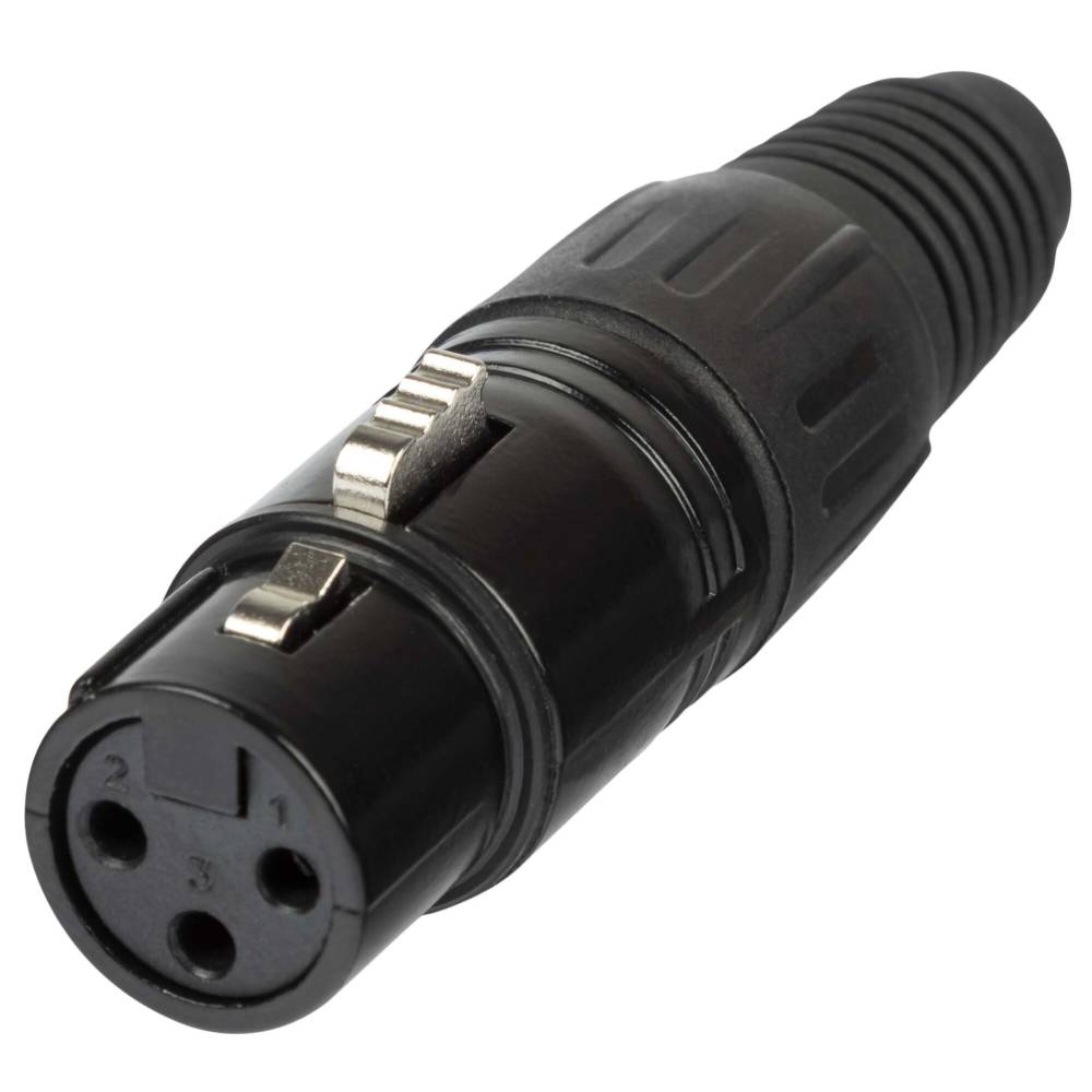 Proel XLR3FVBK 3-Pole XLR Cable Mount Female Socket