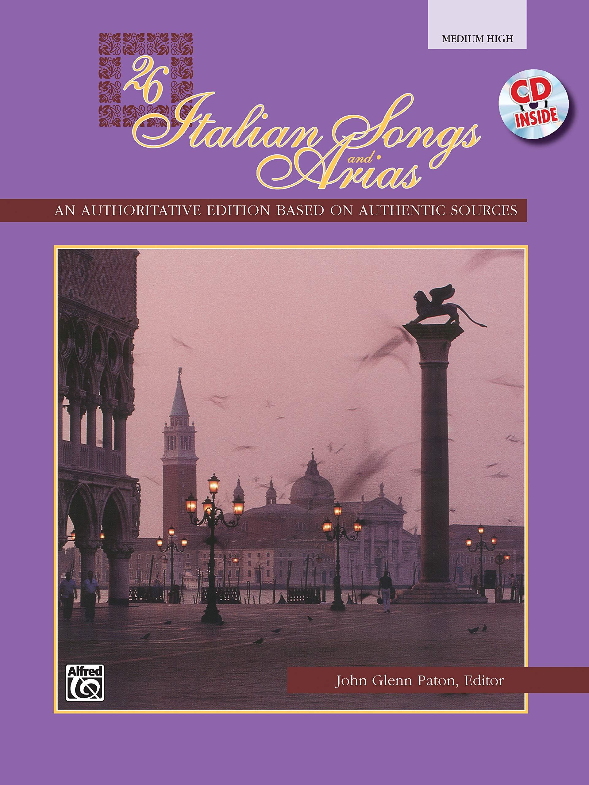 26 Italian Songs and Arias: Medium High Voice, Book - Repertoire Books