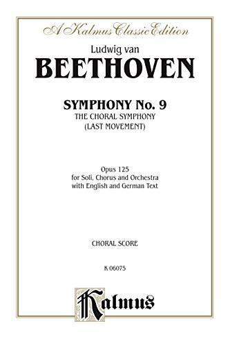Beethoven  LV Symphony No. 9 (The Choral Symphony - Last Movement, Opus 125) Repertoire Books
