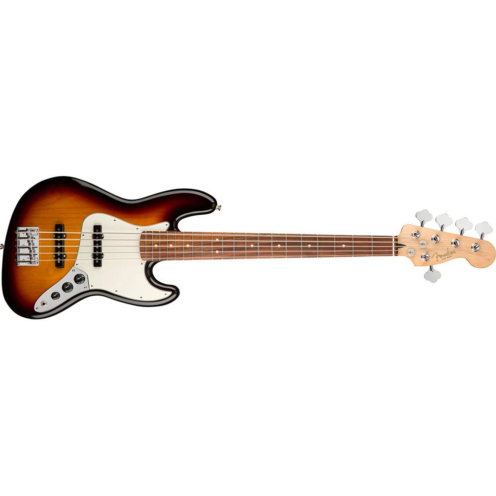 Fender 0149953500 Player Jazz Bass V Pau Ferro 3-Color Sunburst Bass Guitar