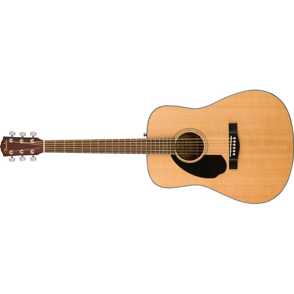 Fender 0970115021 Dreadnought Solid CD60S Natural Lefty Acoustic Guitar