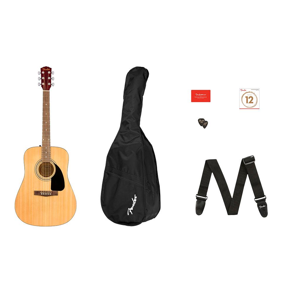 Fender 0971210721 Dreadnought Pack FA-115 Natural Acoustic Guitar