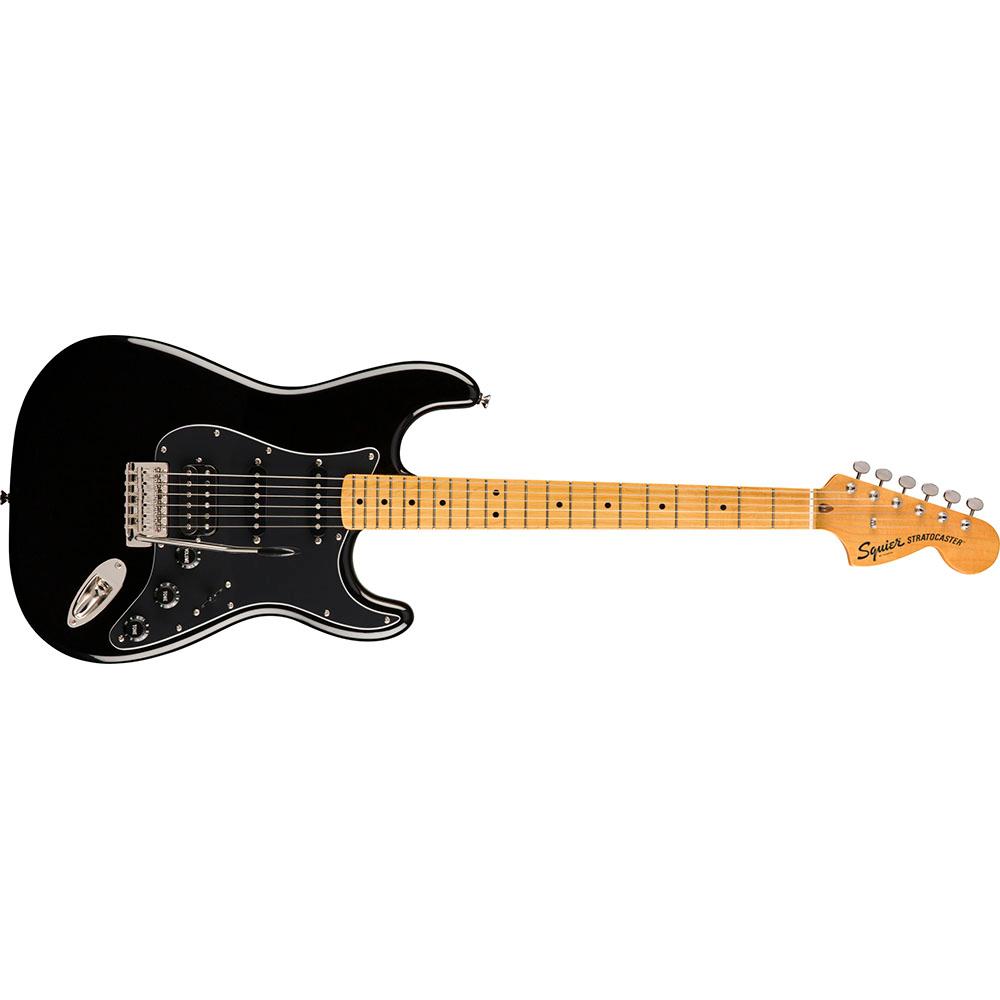 Fender 0374023506 Squier Classic Vibe 70s Strat HSS Black Electric Guitar