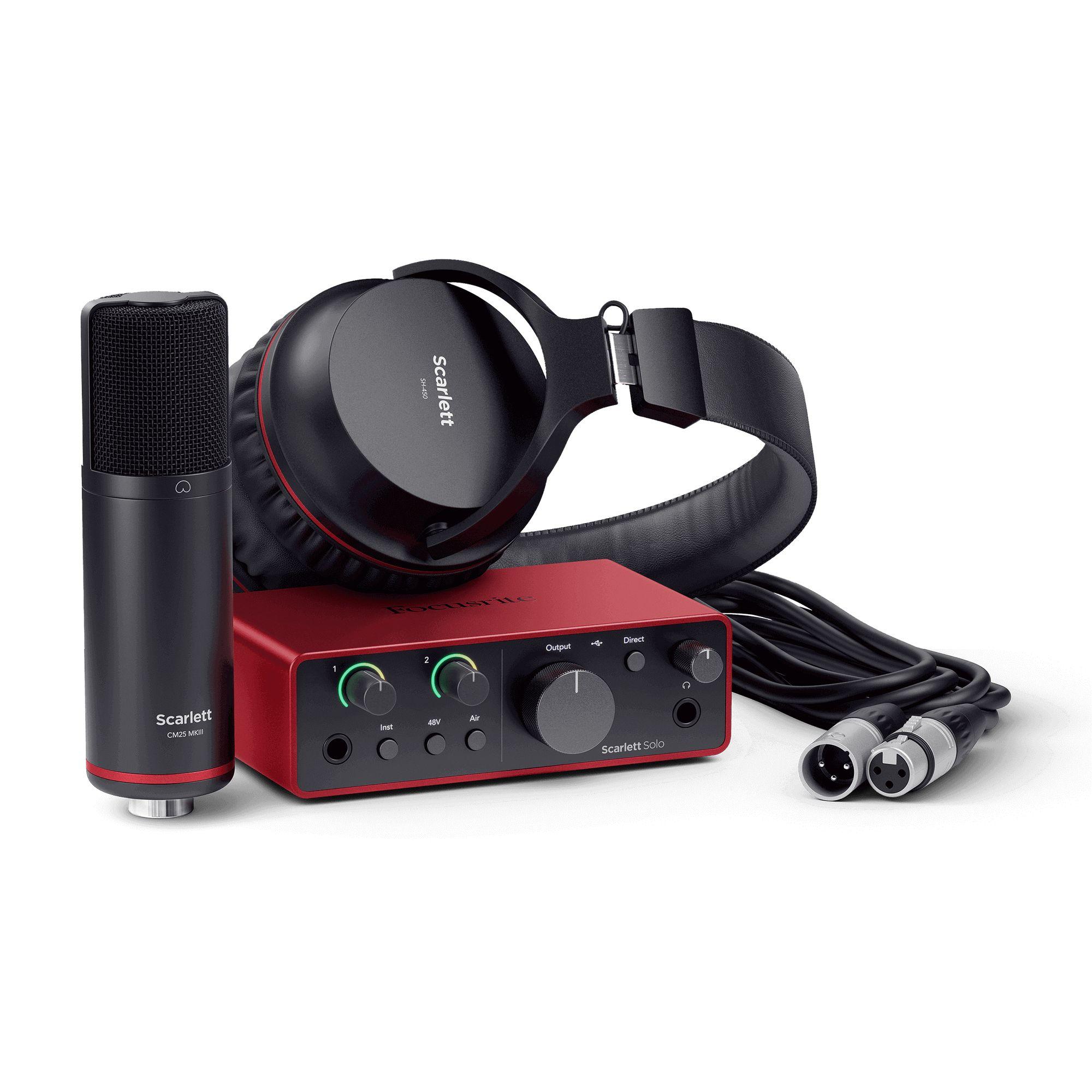 Focusrite Scarlett SOLO Studio Pack (Gen.4) USB Audio Interface