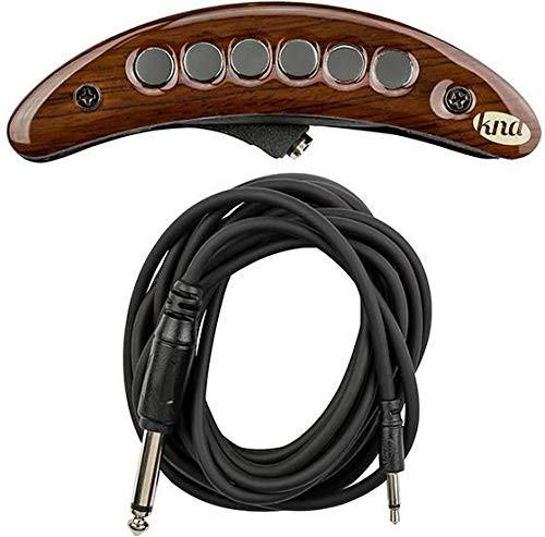KNA SP1 (1/8" to 1/4" cables) Single coil sound hole acoustic guitar pickup