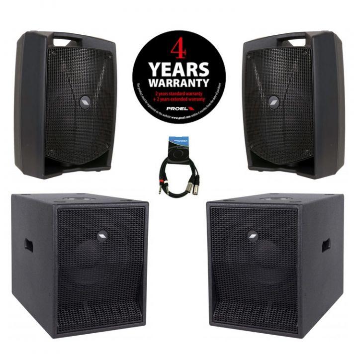 Proel V15PLUS 2Way Powered 15'' Loudspeaker Sytem