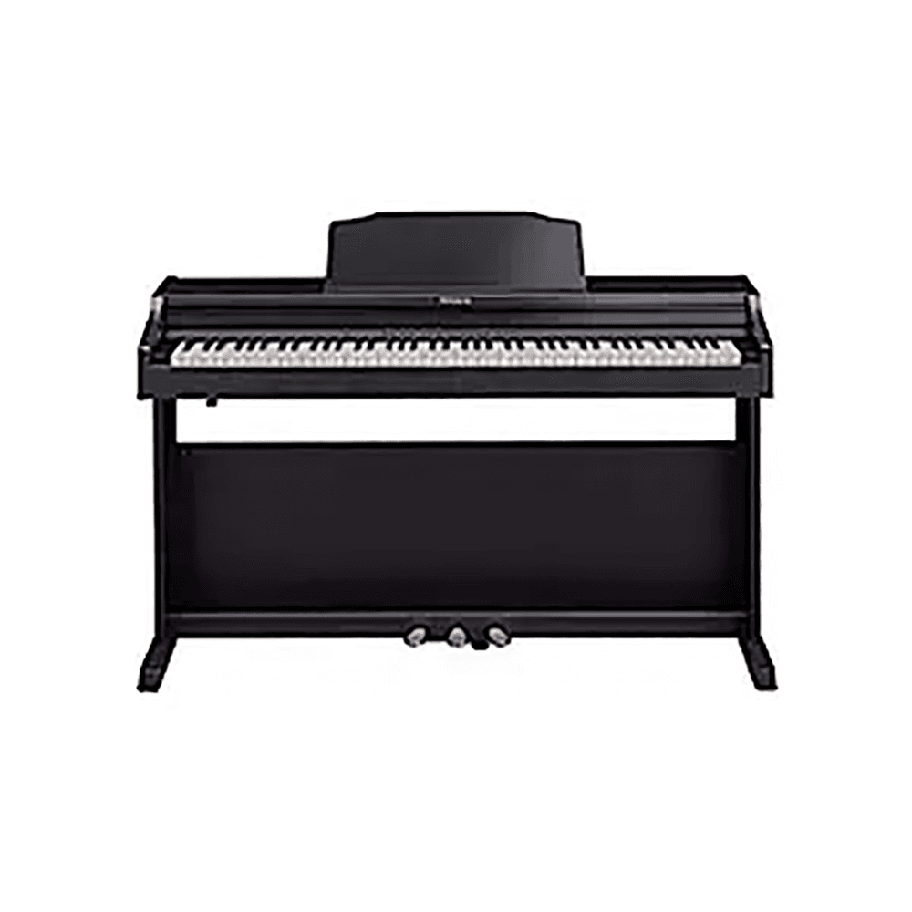 Roland RP501R-CB-CR 88-Keys PHA-4 Standard Keyboard with Escapement and Ivory Black Digital Piano