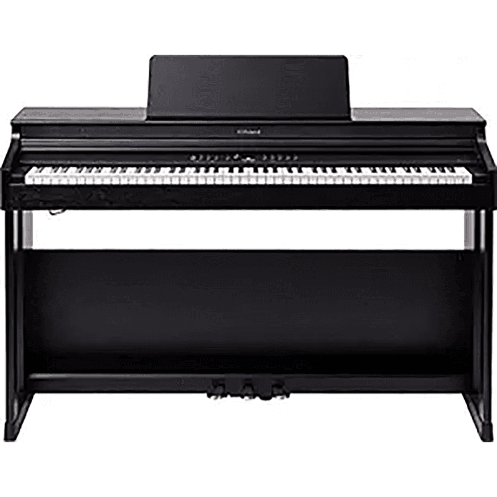 Roland RP701-CB 88-Keys PHA-4 Standard Keyboard with Escapement and Ivory Black Digital Piano