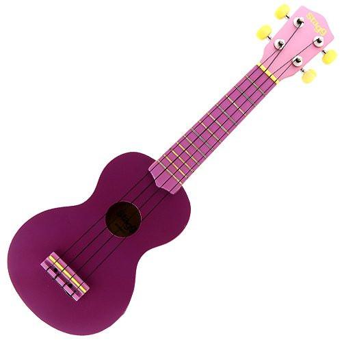 Stagg US-Violet Soprano in Black Nylon Gigbag Ukulele