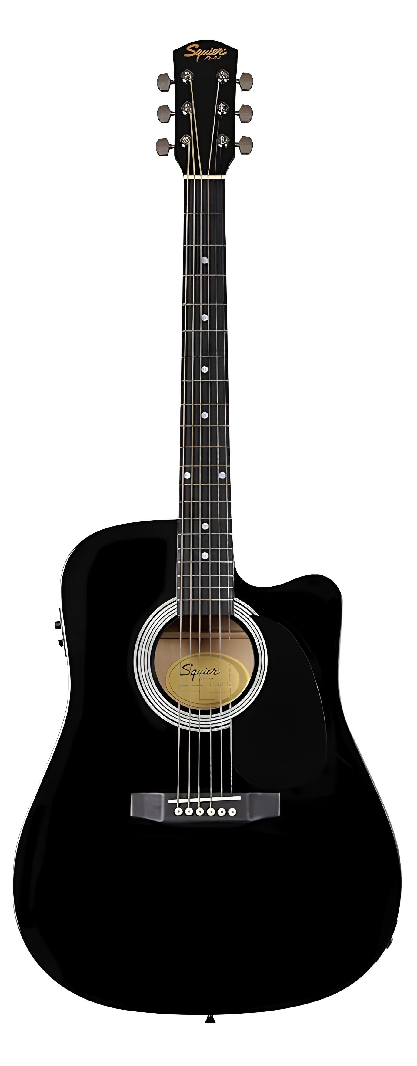 Fender 0930307006 Cutaway Electronics SA-105CE Black Acoustic Guitar