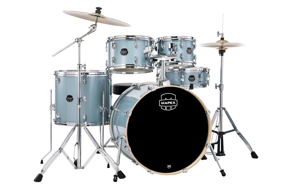 Mapex, Drum Set, Venus, 5 pcs, Hybrid with Hardware & Throne -Aqua Blue Sparkle VE5295FTVJ