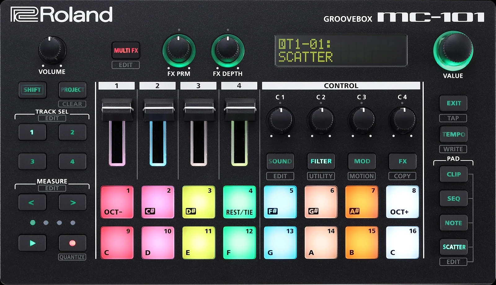 Roland MC-101 Groovebox Compact Music Production Workstation