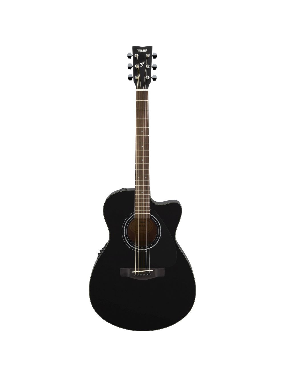 Yamaha FSX80C Concert Cutaway Rosewood Black Acoustic Guitar with foam bag and Strings set